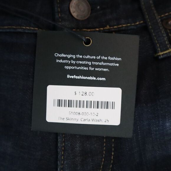 Able x Fashionable Women's Sz 25 The Skinny Carla Dark Wash Jeans - Picture 5 of 10